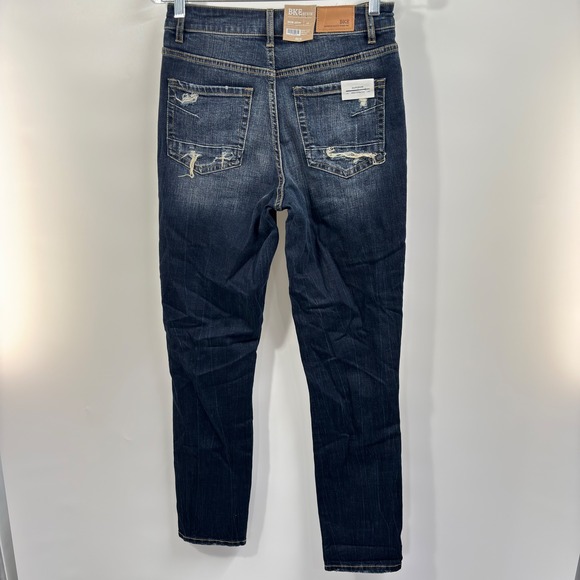 BKE Denim Mom Jean Womens 26 Blue Distressed Stretch High Rise NEW - Picture 5 of 6